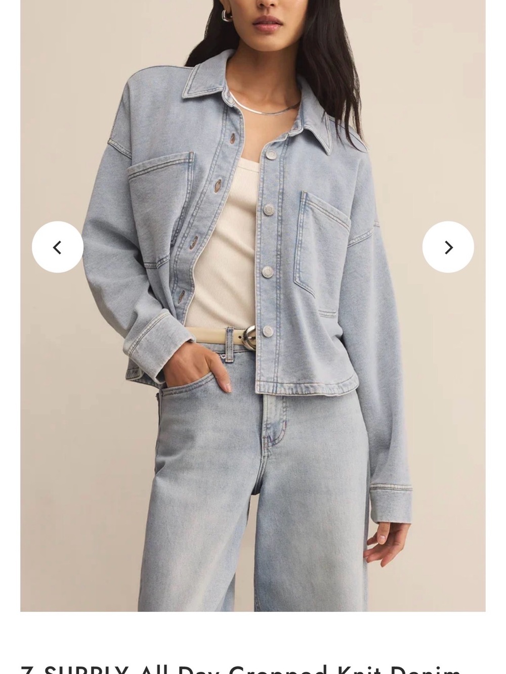 Z Supply Light Blue Cropped Jean jacket